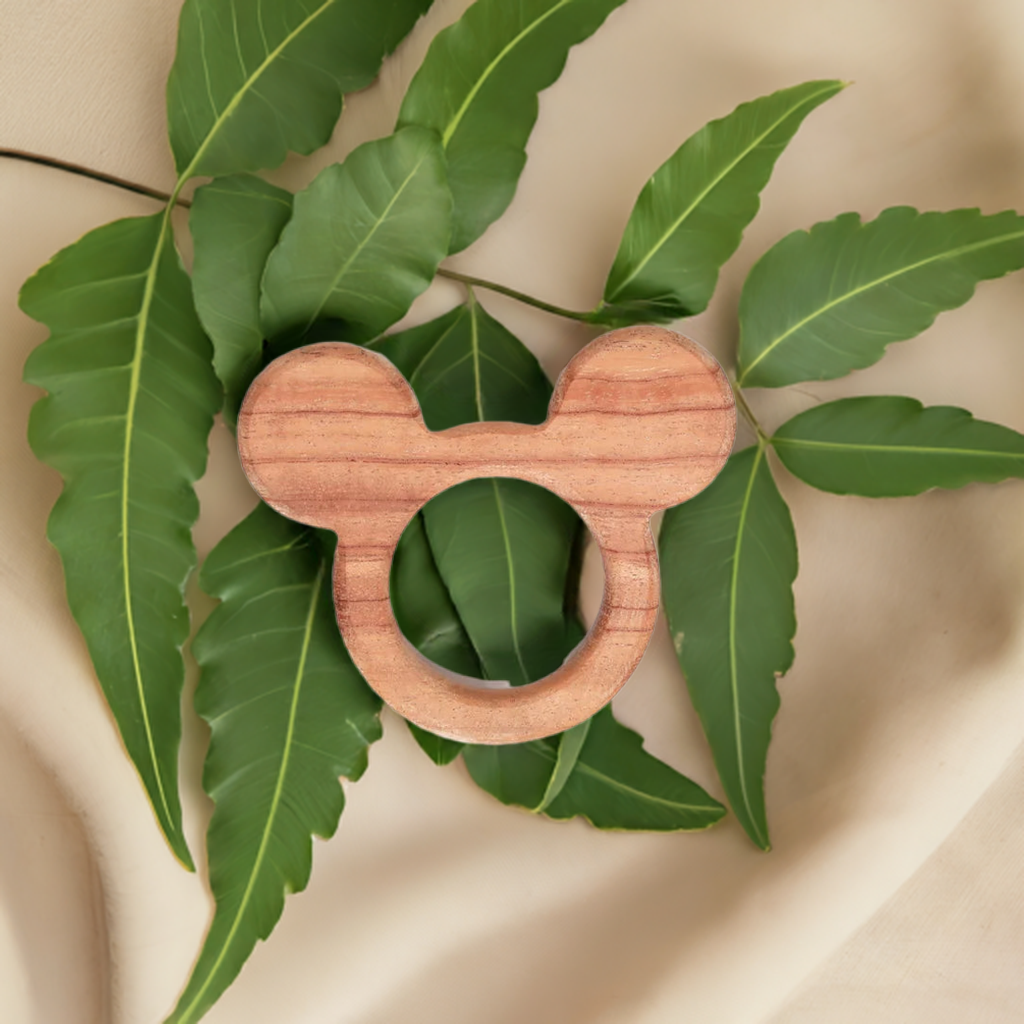 Mickey Mouse Wooden Neem Teether