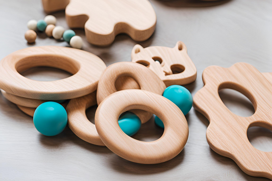 Wooden Crane Neem Teether