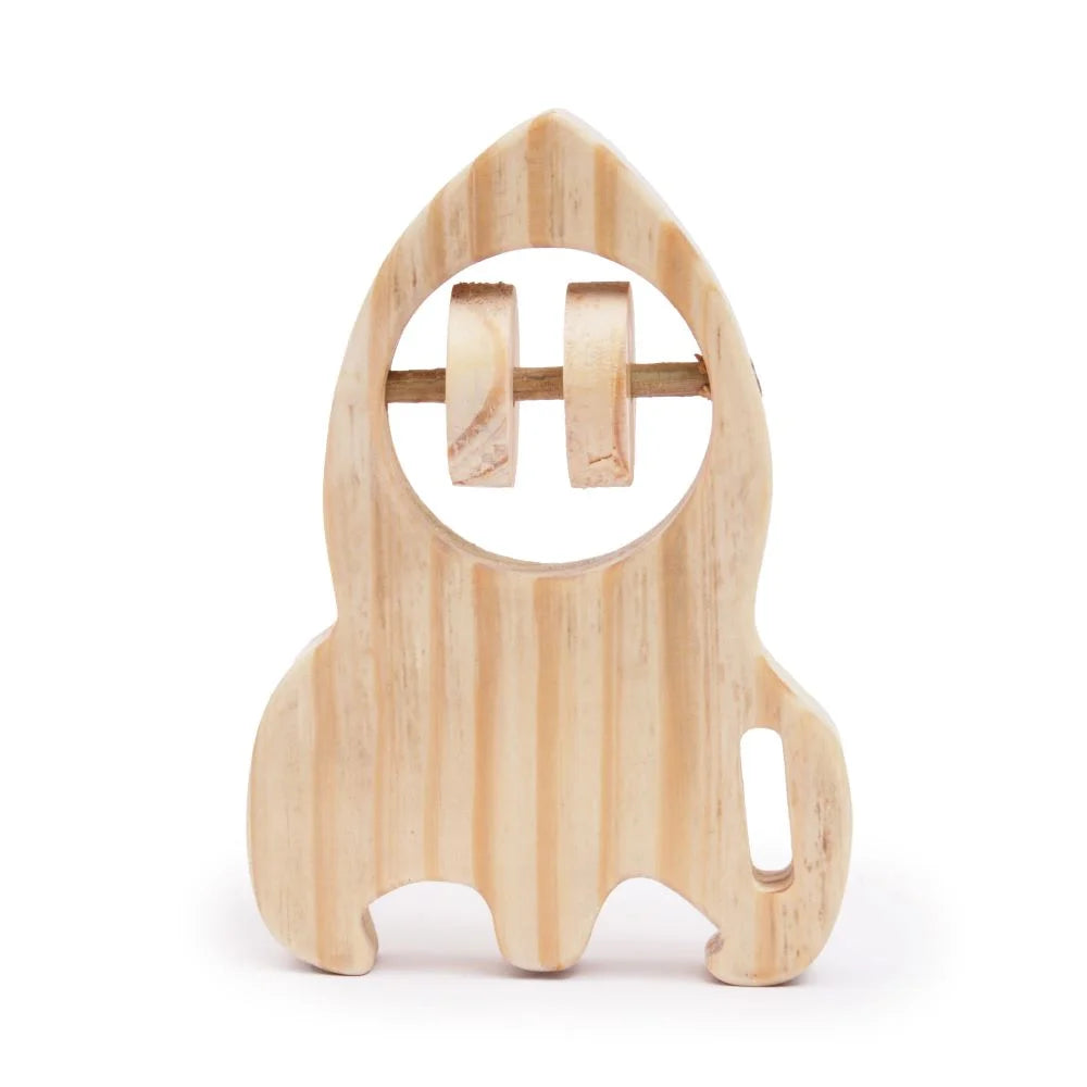 Wooden Rocket Rattle - Littlebutti.com 